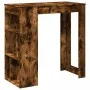 Mesa alta bar con estantes roble ahumado 102x50x103,5 cm de , Mesas de cocina y de comedor - Ref: Foro24-854359, Precio: 79,3...