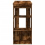 Mesa alta bar con estantes roble ahumado 102x50x103,5 cm de , Mesas de cocina y de comedor - Ref: Foro24-854359, Precio: 80,4...