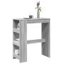 Mesa alta bar con estantes madera gris Sonoma 90x47,5x103,5 cm by , Kitchen and dining tables - Ref: Foro24-854378, Price: 77...