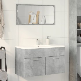 Armario para lavabo contrachapada gris hormigón 80x38,5x46 cm de , Muebles de baño - Ref: Foro24-856210, Precio: 43,14 €, Des...