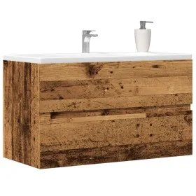 Armario pared baño madera ingeniería envejecida 80x38,5x45cm de , Muebles de baño - Ref: Foro24-856246, Precio: 64,23 €, Desc...