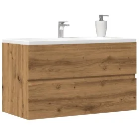 Mueble de lavabo madera ingeniería roble artisian 90x38,5x45 cm de , Muebles de baño - Ref: Foro24-856250, Precio: 82,84 €, D...