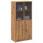Aparador alto con puertas madera roble artisian 68x37x142 cm de , Aparadores - Ref: Foro24-3318723, Precio: 172,24 €, Descuen...