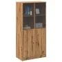 Aparador alto con puertas madera roble artisian 68x37x142 cm de , Aparadores - Ref: Foro24-3318723, Precio: 169,42 €, Descuen...