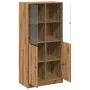 Aparador alto con puertas madera roble artisian 68x37x142 cm de , Aparadores - Ref: Foro24-3318723, Precio: 169,42 €, Descuen...