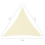 Toldo de vela triangular tela Oxford color crema 6x6x6 m de vidaXL, Sombrillas - Ref: Foro24-135240, Precio: 47,31 €, Descuen...
