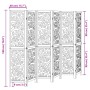 Biombo separador de 6 paneles madera maciza Paulownia negro de , Divisores de ambientes - Ref: Foro24-358762, Precio: 132,66 ...