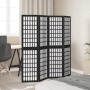 Biombo separador de 4 paneles madera maciza Paulownia negro de , Divisores de ambientes - Ref: Foro24-358769, Precio: 89,31 €...