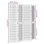 Biombo separador de 4 paneles madera maciza Paulownia negro de , Divisores de ambientes - Ref: Foro24-358769, Precio: 89,31 €...