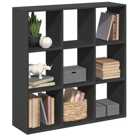 Librería divisora madera de ingeniería negra 102x29x103,5 cm de , Librerías y estanterías - Ref: Foro24-858040, Precio: 80,53...