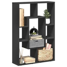 Estantería de madera de ingeniería negra 63x20x90 cm de , Librerías y estanterías - Ref: Foro24-858139, Precio: 45,21 €, Desc...