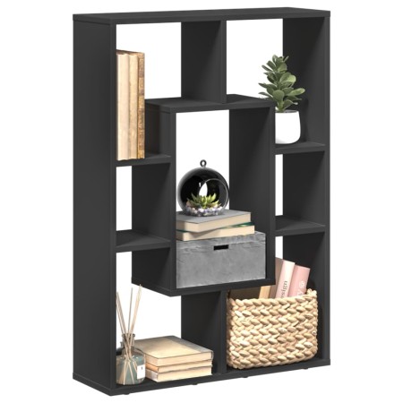 Estantería de madera de ingeniería negra 63x20x90 cm de , Librerías y estanterías - Ref: Foro24-858139, Precio: 45,87 €, Desc...