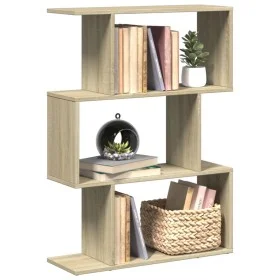 Librería divisora 3 niveles madera roble Sonoma 70x24x97 cm de , Librerías y estanterías - Ref: Foro24-858113, Precio: 41,55 ...