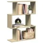 Librería divisora 3 niveles madera roble Sonoma 70x24x97 cm de , Librerías y estanterías - Ref: Foro24-858113, Precio: 41,55 ...