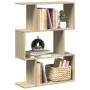 Librería divisora 3 niveles madera roble Sonoma 70x24x97 cm de , Librerías y estanterías - Ref: Foro24-858113, Precio: 42,17 ...