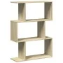Librería divisora 3 niveles madera roble Sonoma 70x24x97 cm de , Librerías y estanterías - Ref: Foro24-858113, Precio: 41,55 ...