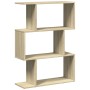 Librería divisora 3 niveles madera roble Sonoma 70x24x97 cm de , Librerías y estanterías - Ref: Foro24-858113, Precio: 42,17 ...