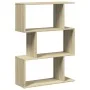 Librería divisora 3 niveles madera roble Sonoma 70x24x97 cm de , Librerías y estanterías - Ref: Foro24-858113, Precio: 41,55 ...