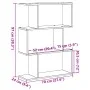 Librería divisora 3 niveles madera roble Sonoma 70x24x97 cm de , Librerías y estanterías - Ref: Foro24-858113, Precio: 41,55 ...