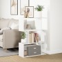 Librería divisor 3 niveles madera ingeniería blanco 70x24x97 cm de , Librerías y estanterías - Ref: Foro24-858111, Precio: 47...