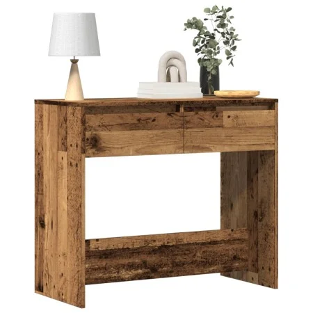 Mesa consola madera ingeniería madera envejecida 89x41x76,5 cm by , Side tables - Ref: Foro24-856774, Price: 69,28 €, Discoun...