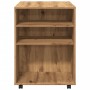 Armario con ruedas madera ingeniería roble artesanal 60x53x72cm de , Taquillas y armarios de almacenamiento - Ref: Foro24-856...