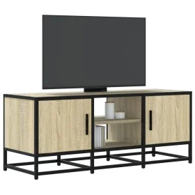 Mueble TV metal y madera ingeniería roble Sonoma 100x35x41 cm de , Muebles TV - Ref: Foro24-848835, Precio: 62,16 €, Descuent...
