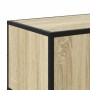 Mueble TV metal y madera ingeniería roble Sonoma 100x35x41 cm de , Muebles TV - Ref: Foro24-848835, Precio: 63,45 €, Descuent...