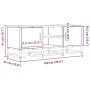 Mueble TV metal y madera ingeniería roble Sonoma 100x35x41 cm de , Muebles TV - Ref: Foro24-848835, Precio: 62,16 €, Descuent...