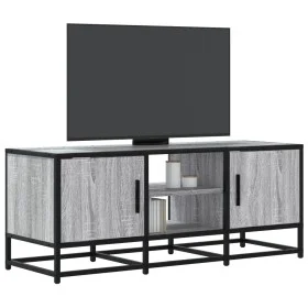 Mueble TV metal y madera ingeniería gris Sonoma 100x35x41 cm de , Muebles TV - Ref: Foro24-848837, Precio: 66,77 €, Descuento: %