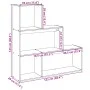 Librería divisora 3 niveles madera envejecida 123x29x123 cm de , Librerías y estanterías - Ref: Foro24-857992, Precio: 71,22 ...