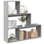 Librería divisora 3 niveles madera gris Sonoma 123x29x123 cm de , Librerías y estanterías - Ref: Foro24-857990, Precio: 60,40...