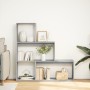 Librería divisora 3 niveles madera gris Sonoma 123x29x123 cm de , Librerías y estanterías - Ref: Foro24-857990, Precio: 61,44...