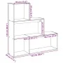 Librería divisora 3 niveles madera gris Sonoma 123x29x123 cm de , Librerías y estanterías - Ref: Foro24-857990, Precio: 60,40...