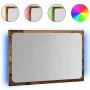 Espejo de baño con luz LED madera envejecida 60x8,5x38 cm de , Tocadores de baño - Ref: Foro24-856265, Precio: 41,58 €, Descu...