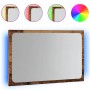 Espejo de baño con luz LED madera envejecida 60x8,5x38 cm de , Tocadores de baño - Ref: Foro24-856265, Precio: 43,26 €, Descu...