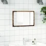 Espejo de baño con luz LED madera envejecida 60x8,5x38 cm de , Tocadores de baño - Ref: Foro24-856265, Precio: 41,58 €, Descu...