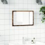 Espejo de baño con luz LED madera envejecida 60x8,5x38 cm de , Tocadores de baño - Ref: Foro24-856265, Precio: 43,26 €, Descu...