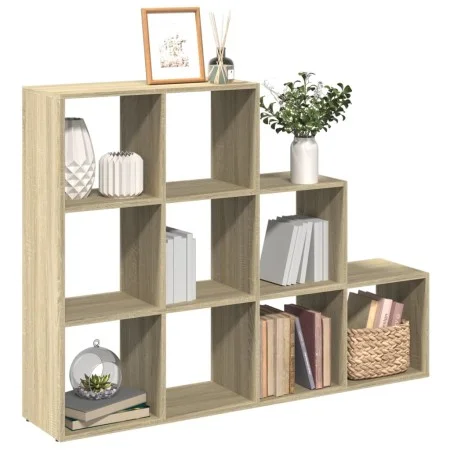 Librería divisora 3 niveles madera Sonoma 137,5x29x103,5 cm de , Librerías y estanterías - Ref: Foro24-857978, Precio: 92,75 ...
