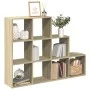 Librería divisora 3 niveles madera Sonoma 137,5x29x103,5 cm de , Librerías y estanterías - Ref: Foro24-857978, Precio: 92,75 ...