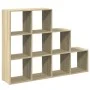 Librería divisora 3 niveles madera Sonoma 137,5x29x103,5 cm de , Librerías y estanterías - Ref: Foro24-857978, Precio: 92,75 ...
