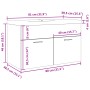 Mueble de baño con lavabo integrado gris hormigón de , Muebles de baño - Ref: Foro24-3324859, Precio: 187,67 €, Descuento: %