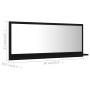 Espejo de baño madera contrachapada negro 90x10,5x37 cm de , Tocadores de baño - Ref: Foro24-804581, Precio: 39,14 €, Descuen...