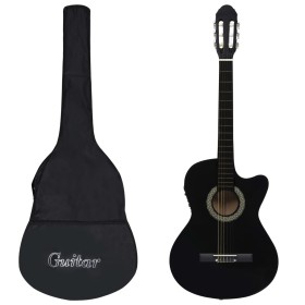 Set guitarra occidental 12 pzas con ecualizador 6 cuerdas negro de , Guitarras - Ref: Foro24-70139, Precio: 114,37 €, Descuen...