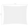 Toldo de vela rectangular tela Oxford blanco 5x7 m de vidaXL, Sombrillas - Ref: Foro24-135275, Precio: 92,60 €, Descuento: %