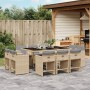 Set comedor de jardín 11 pzas con cojines ratán sintético beige de , Conjuntos de jardín - Ref: Foro24-3211212, Precio: 608,5...