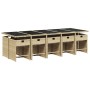 Set comedor de jardín 11 pzas con cojines ratán sintético beige de , Conjuntos de jardín - Ref: Foro24-3211116, Precio: 710,3...