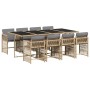Set comedor de jardín 9 pzas con cojines ratán sintético beige de , Conjuntos de jardín - Ref: Foro24-3211644, Precio: 635,07...