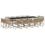 Set comedor de jardín con cojines 15 pzas ratán sintético beige de , Conjuntos de jardín - Ref: Foro24-3211596, Precio: 797,7...