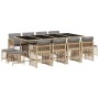 Set comedor de jardín con cojines 13 pzas ratán sintético beige de , Conjuntos de jardín - Ref: Foro24-3210984, Precio: 692,3...